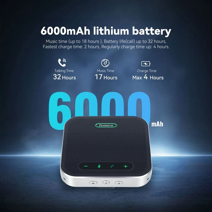 Konferansehøyttalertelefon med 360 grader og høykvalitetshøyttaler